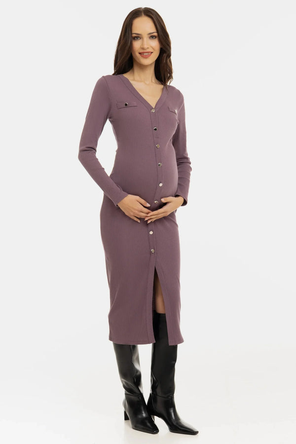 Ριπ βαμβακερό φόρεμα εγκυμοσύνης και θηλασμού – σάπιο μήλο