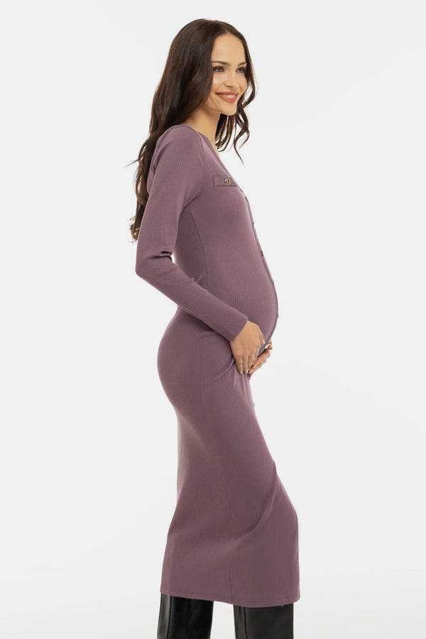 Ριπ βαμβακερό φόρεμα εγκυμοσύνης και θηλασμού – σάπιο μήλο - - soonMAMA - Η σωστή προσθήκη στην κομψή και άνετη εγκυμοσύνη! - Παλτά για έγκυες
