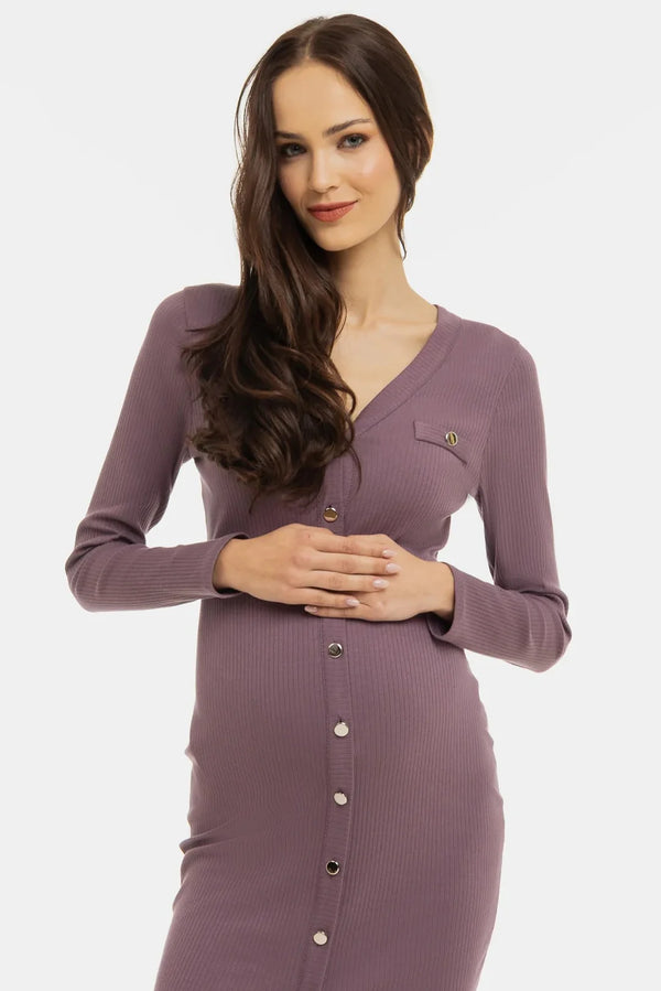 Ριπ βαμβακερό φόρεμα εγκυμοσύνης και θηλασμού – σάπιο μήλο - - soonMAMA - Η σωστή προσθήκη στην κομψή και άνετη εγκυμοσύνη! - Παλτά για έγκυες