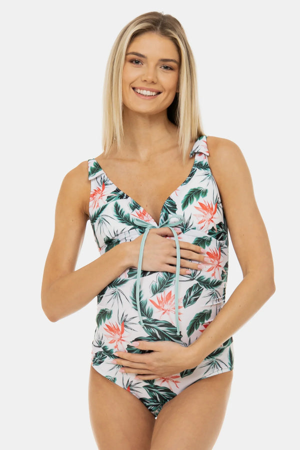 Ολόσωμο μαγιό εγκυμοσύνης και θηλασμού - Tropical - - soonMAMA - Η σωστή προσθήκη στην κομψή και άνετη εγκυμοσύνη! - Παλτά για έγκυες