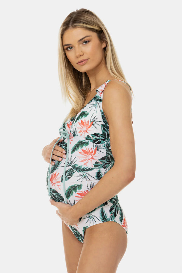 Ολόσωμο μαγιό εγκυμοσύνης και θηλασμού - Tropical - - soonMAMA - Η σωστή προσθήκη στην κομψή και άνετη εγκυμοσύνη! - Παλτά για έγκυες