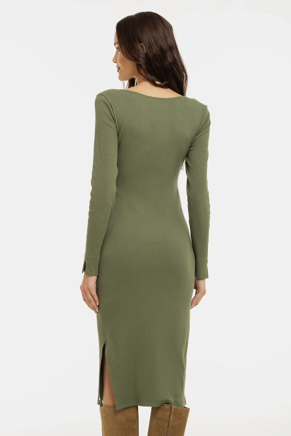 Ριπ βαμβακερό φόρεμα εγκυμοσύνης και θηλασμού- χρώμα ελιάς - - soonMAMA - Η σωστή προσθήκη στην κομψή και άνετη εγκυμοσύνη! - Παλτά για έγκυες