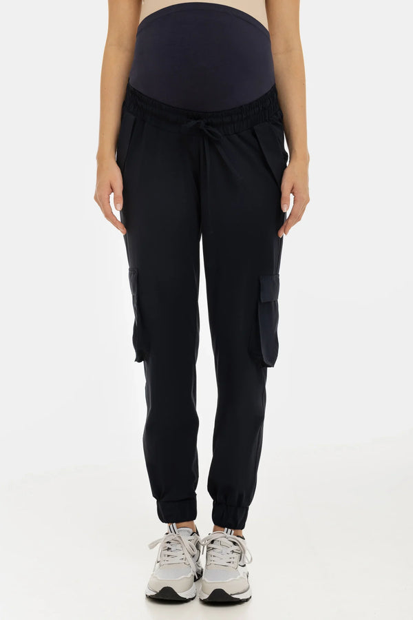 Παντελόνι cargo εγκυμοσύνης σε σκούρο μπλε