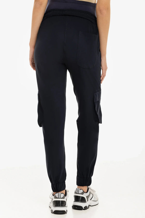 Παντελόνι cargo εγκυμοσύνης σε σκούρο μπλε