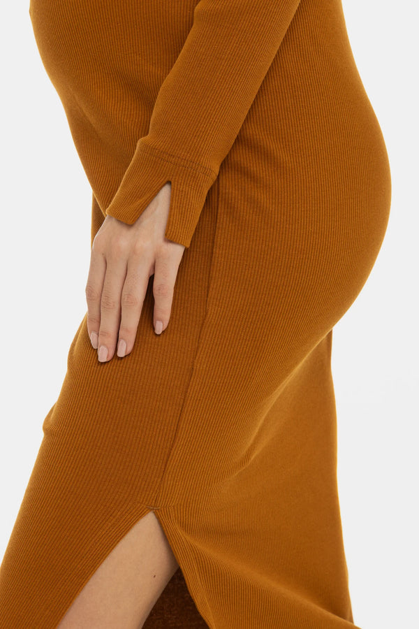 Ριπ βαμβακερό φόρεμα εγκυμοσύνης και θηλασμού - καραμέλα - - soonMAMA - Η σωστή προσθήκη στην κομψή και άνετη εγκυμοσύνη! - Παλτά για έγκυες