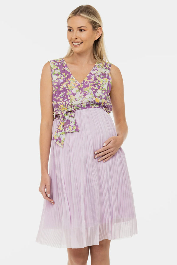 Επίσημο πλισέ φόρεμα εγκυμοσύνης και θηλασμού - - soonMAMA - Η σωστή προσθήκη στην κομψή και άνετη εγκυμοσύνη! - Παλτά για έγκυες