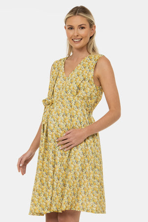 Φόρεμα εγκυμοσύνης και θηλασμού με ζωνάκι – φλοράλ μοτίβο - - soonMAMA - Η σωστή προσθήκη στην κομψή και άνετη εγκυμοσύνη! - Παλτά για έγκυες