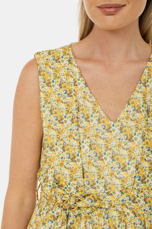 Φόρεμα εγκυμοσύνης και θηλασμού με ζωνάκι – φλοράλ μοτίβο - - soonMAMA - Η σωστή προσθήκη στην κομψή και άνετη εγκυμοσύνη! - Παλτά για έγκυες