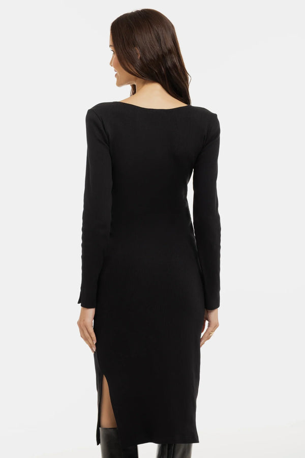 Ριπ βαμβακερό φόρεμα εγκυμοσύνης και θηλασμού - μαύρο - - soonMAMA - Η σωστή προσθήκη στην κομψή και άνετη εγκυμοσύνη! - Παλτά για έγκυες