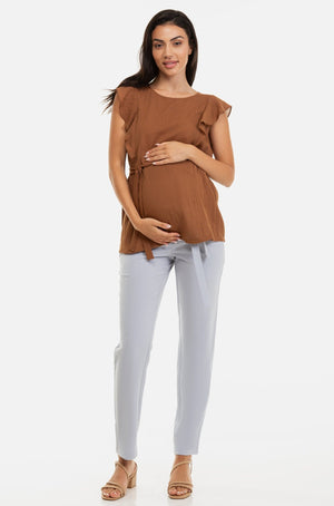 Κομψό παντελόνι εγκυμοσύνης - - soonMAMA - Η σωστή προσθήκη στην κομψή και άνετη εγκυμοσύνη! - Παλτά για έγκυες