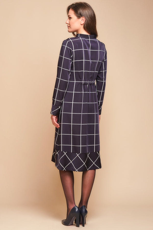 Μακριά καρό φόρεμα εγκυμοσύνης και θηλασμού - - soonMAMA - Η σωστή προσθήκη στην κομψή και άνετη εγκυμοσύνη! - Παλτά για έγκυες