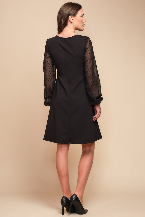 Φόρεμα εγκυμοσύνης και θηλασμού με λεπτομέρειες πουά