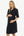 Maternity and nursing shirt-dress - navy rolled sleeves