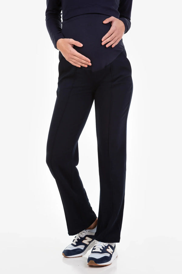 Κομψό παντελόνι εγκυμοσύνης με οργανικό βαμβάκι - - soonMAMA - Η σωστή προσθήκη στην κομψή και άνετη εγκυμοσύνη! - Παλτά για έγκυες