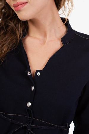 Τζιν φόρεμα εγκυμοσύνης και θηλασμού - Φόρεμα - soonMAMA - Η σωστή προσθήκη στην κομψή και άνετη εγκυμοσύνη! - Παλτά για έγκυες