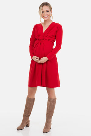 Φόρεμα εγκυμοσύνης με κόμπο - Φόρεμα - soonMAMA - Η σωστή προσθήκη στην κομψή και άνετη εγκυμοσύνη! - Παλτά για έγκυες