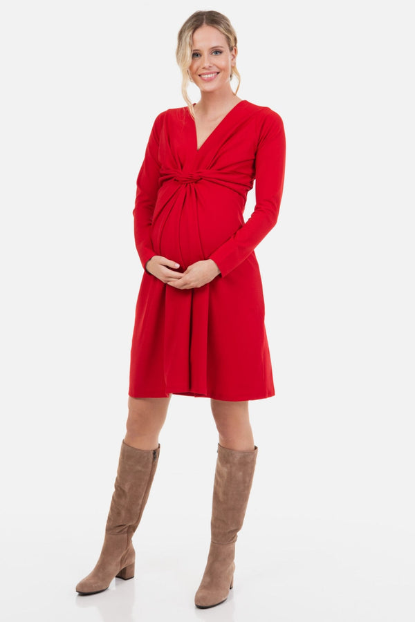 Φόρεμα εγκυμοσύνης με κόμπο - Φόρεμα - soonMAMA - Η σωστή προσθήκη στην κομψή και άνετη εγκυμοσύνη! - Παλτά για έγκυες