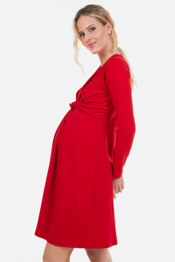 Φόρεμα εγκυμοσύνης με κόμπο - Φόρεμα - soonMAMA - Η σωστή προσθήκη στην κομψή και άνετη εγκυμοσύνη! - Παλτά για έγκυες