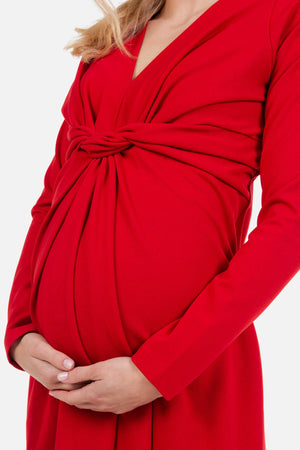 Φόρεμα εγκυμοσύνης με κόμπο - Φόρεμα - soonMAMA - Η σωστή προσθήκη στην κομψή και άνετη εγκυμοσύνη! - Παλτά για έγκυες