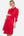 Γυαλιστερό φόρεμα εγκυμοσύνης και θηλασμού με γιακά σε κόκκινο