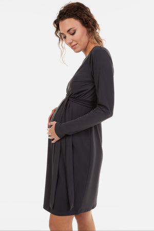 Φόρεμα εγκυμοσύνης και θηλασμού με ζώνη - Φόρεμα - soonMAMA - Η σωστή προσθήκη στην κομψή και άνετη εγκυμοσύνη! - Παλτά για έγκυες