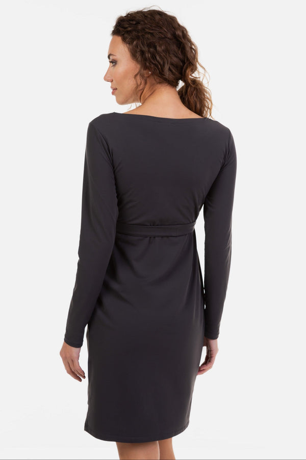 Φόρεμα εγκυμοσύνης και θηλασμού με ζώνη - Φόρεμα - soonMAMA - Η σωστή προσθήκη στην κομψή και άνετη εγκυμοσύνη! - Παλτά για έγκυες