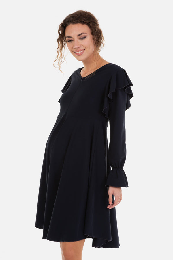 Αεράτο φόρεμα εγκυμοσύνης και θηλασμού - Dresses - soonMAMA - Η σωστή προσθήκη στην κομψή και άνετη εγκυμοσύνη! - Παλτά για έγκυες