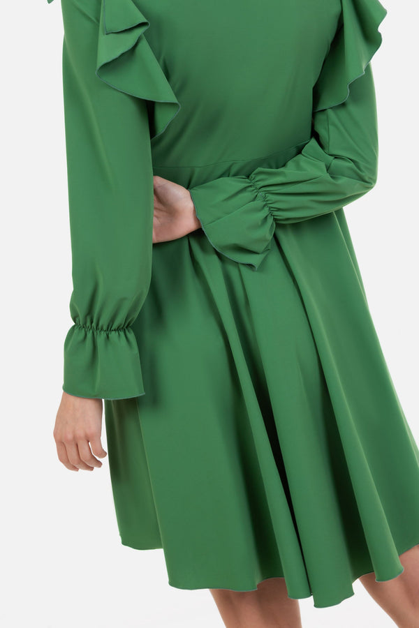 Αεράτο φόρεμα εγκυμοσύνης και θηλασμού σε χρώμα πράσινο - - soonMAMA - Η σωστή προσθήκη στην κομψή και άνετη εγκυμοσύνη! - Παλτά για έγκυες