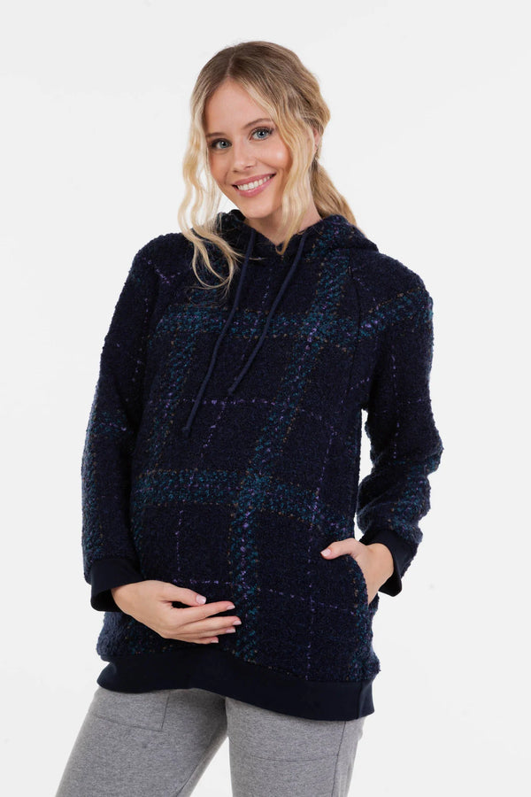 Φούτερ εγκυμοσύνης και θηλασμού με κουκούλα - - soonMAMA - Η σωστή προσθήκη στην κομψή και άνετη εγκυμοσύνη! - Παλτά για έγκυες