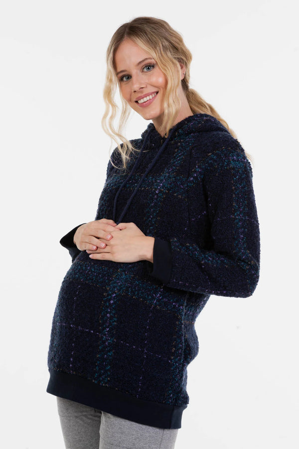 Φούτερ εγκυμοσύνης και θηλασμού με κουκούλα - - soonMAMA - Η σωστή προσθήκη στην κομψή και άνετη εγκυμοσύνη! - Παλτά για έγκυες