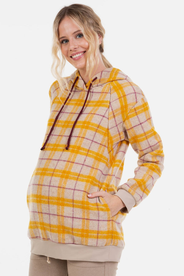 Φούτερ εγκυμοσύνης και θηλασμού με κουκούλα - - soonMAMA - Η σωστή προσθήκη στην κομψή και άνετη εγκυμοσύνη! - Παλτά για έγκυες