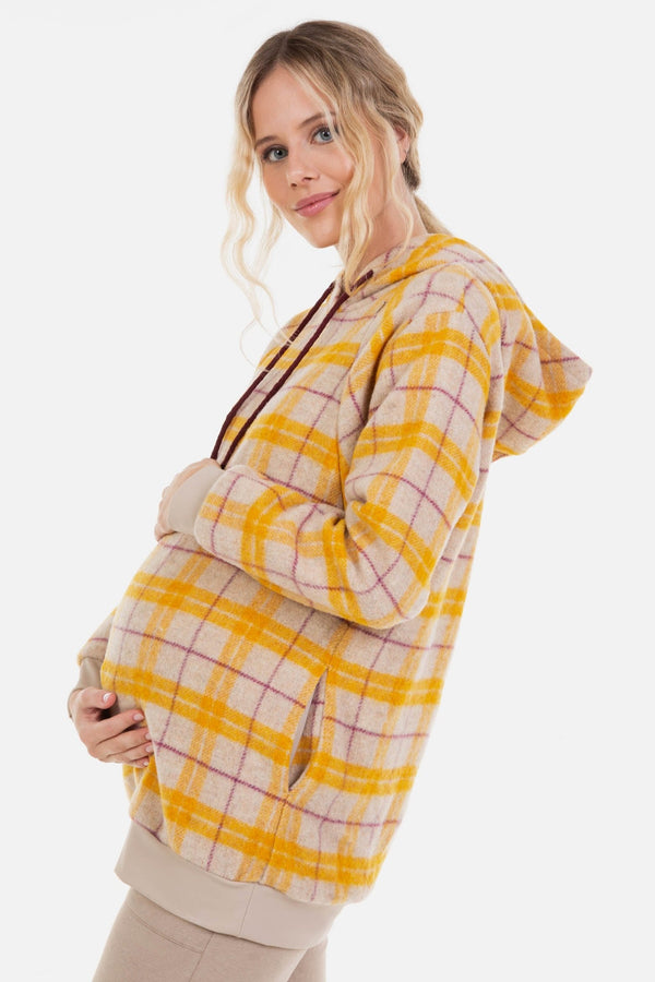 Φούτερ εγκυμοσύνης και θηλασμού με κουκούλα - - soonMAMA - Η σωστή προσθήκη στην κομψή και άνετη εγκυμοσύνη! - Παλτά για έγκυες