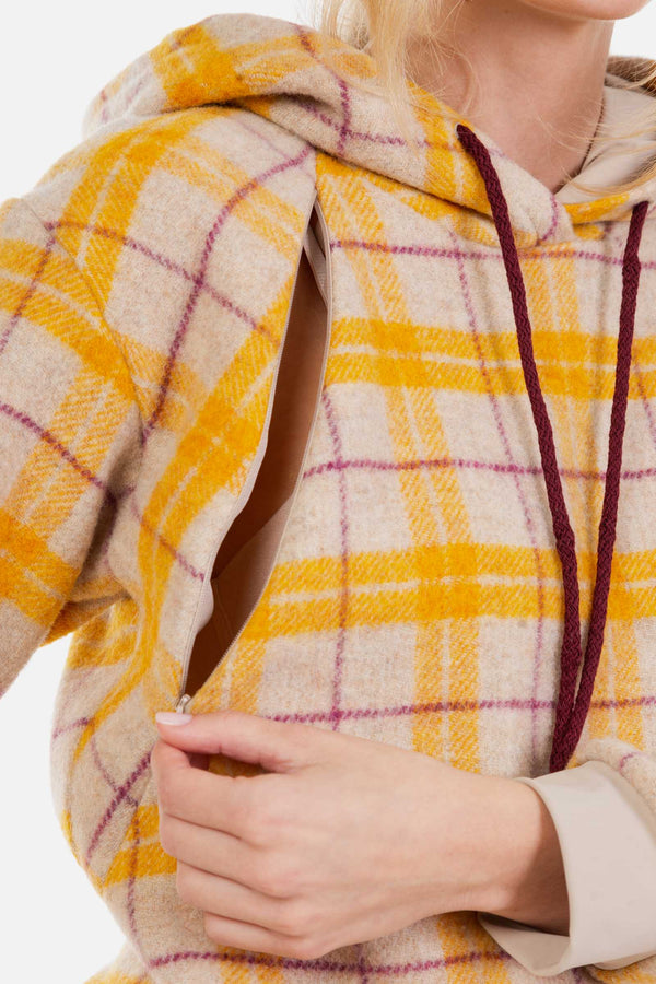 Φούτερ εγκυμοσύνης και θηλασμού με κουκούλα - - soonMAMA - Η σωστή προσθήκη στην κομψή και άνετη εγκυμοσύνη! - Παλτά για έγκυες