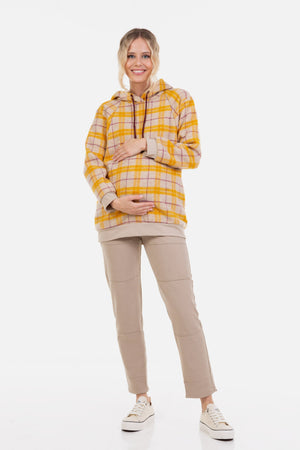 Αθλητικό παντελόνι εγκυμοσύνης – μπεζ - - soonMAMA - Η σωστή προσθήκη στην κομψή και άνετη εγκυμοσύνη! - Παλτά για έγκυες