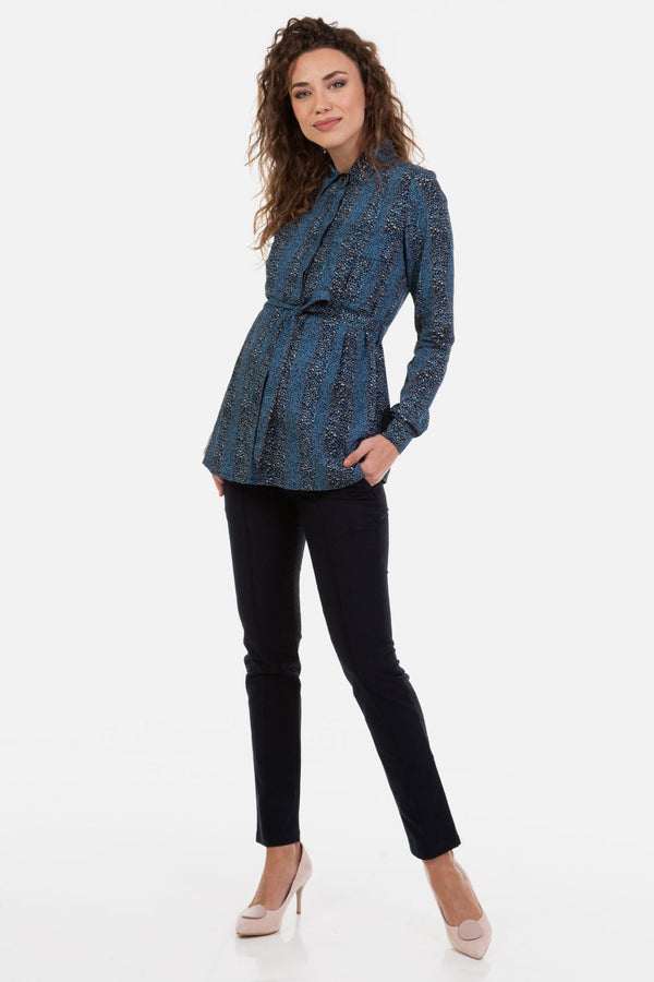 Παντελόνι εγκυμοσύνης σε σκούρο μπλε - - soonMAMA - Η σωστή προσθήκη στην κομψή και άνετη εγκυμοσύνη! - Παλτά για έγκυες