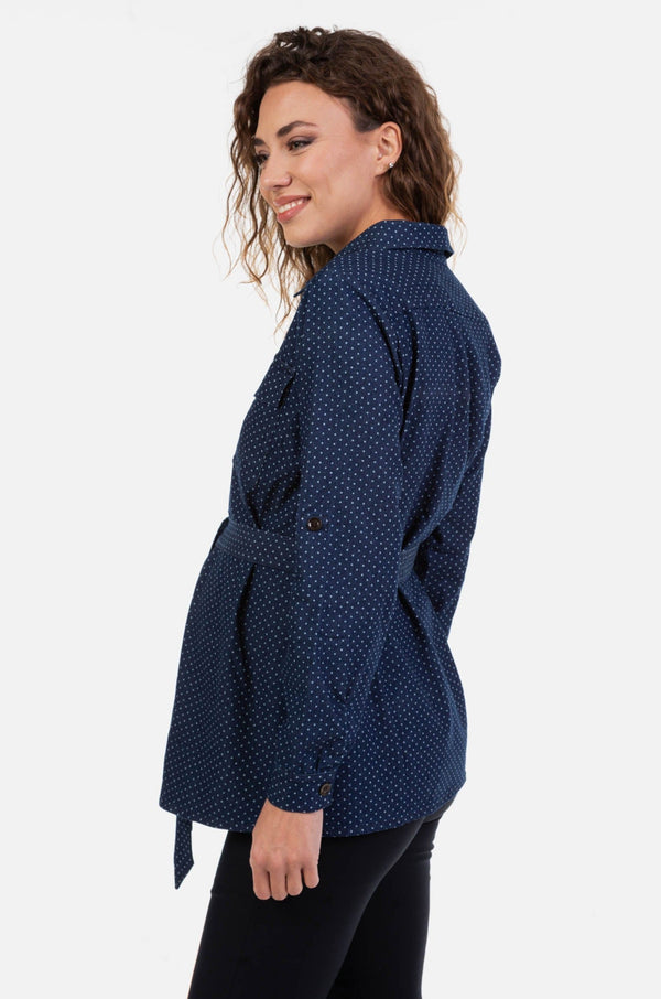 Τζιν πουκάμισο εγκυμοσύνης και θηλασμού - - soonMAMA - Η σωστή προσθήκη στην κομψή και άνετη εγκυμοσύνη! - Παλτά για έγκυες