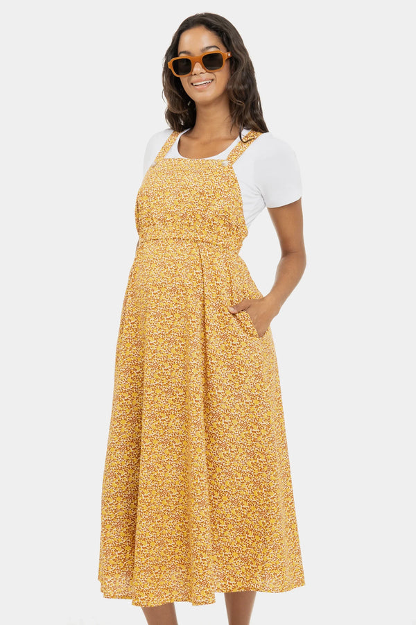 Βαμβακερό φόρεμα εγκυμοσύνης και θηλασμού με σχέδιο