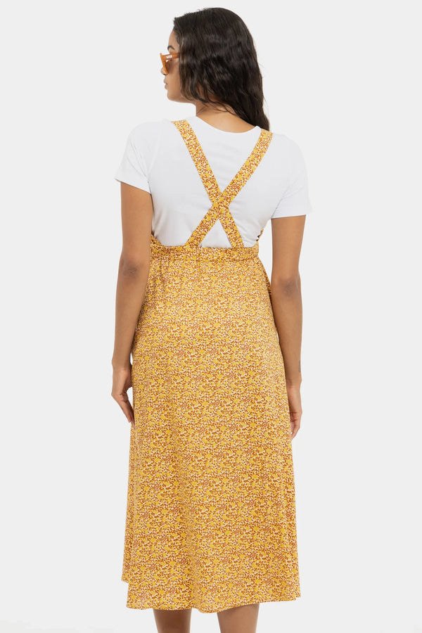 Βαμβακερό φόρεμα εγκυμοσύνης και θηλασμού με σχέδιο