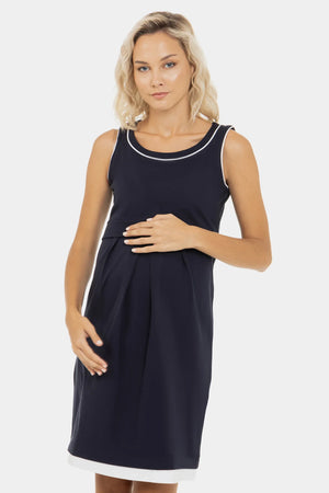 Βαμβακερό φόρεμα εγκυμοσύνης και θηλασμού - - soonMAMA - Η σωστή προσθήκη στην κομψή και άνετη εγκυμοσύνη! - Παλτά για έγκυες