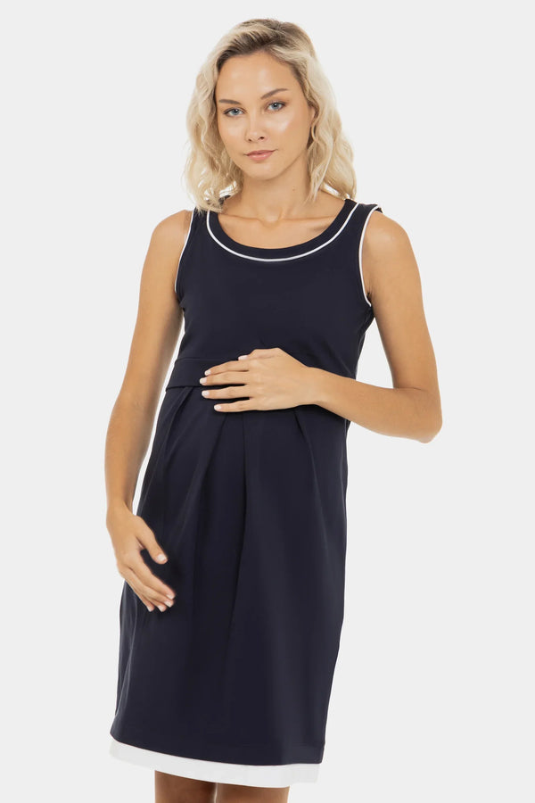 Βαμβακερό φόρεμα εγκυμοσύνης και θηλασμού - - soonMAMA - Η σωστή προσθήκη στην κομψή και άνετη εγκυμοσύνη! - Παλτά για έγκυες