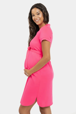 Φόρεμα ελαστικό κυκλάμινο εγκυμοσύνης και θηλασμού - - soonMAMA - Η σωστή προσθήκη στην κομψή και άνετη εγκυμοσύνη! - Παλτά για έγκυες