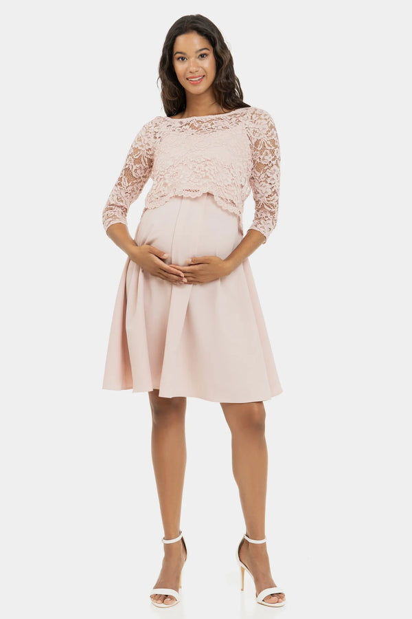 Βραδινό φόρεμα εγκυμοσύνη και θηλασμού με δαντέλα - Φόρεμα - soonMAMA - Η σωστή προσθήκη στην κομψή και άνετη εγκυμοσύνη! - Παλτά για έγκυες