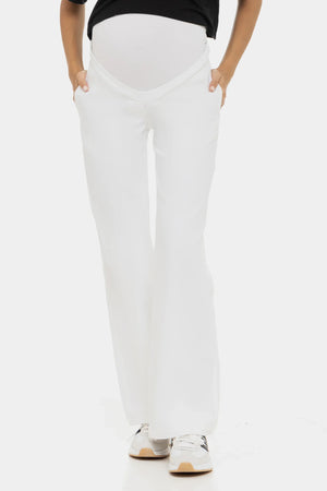 Πλατιά λευκά τζιν εγκυμοσύνης - - soonMAMA - Η σωστή προσθήκη στην κομψή και άνετη εγκυμοσύνη! - Παλτά για έγκυες