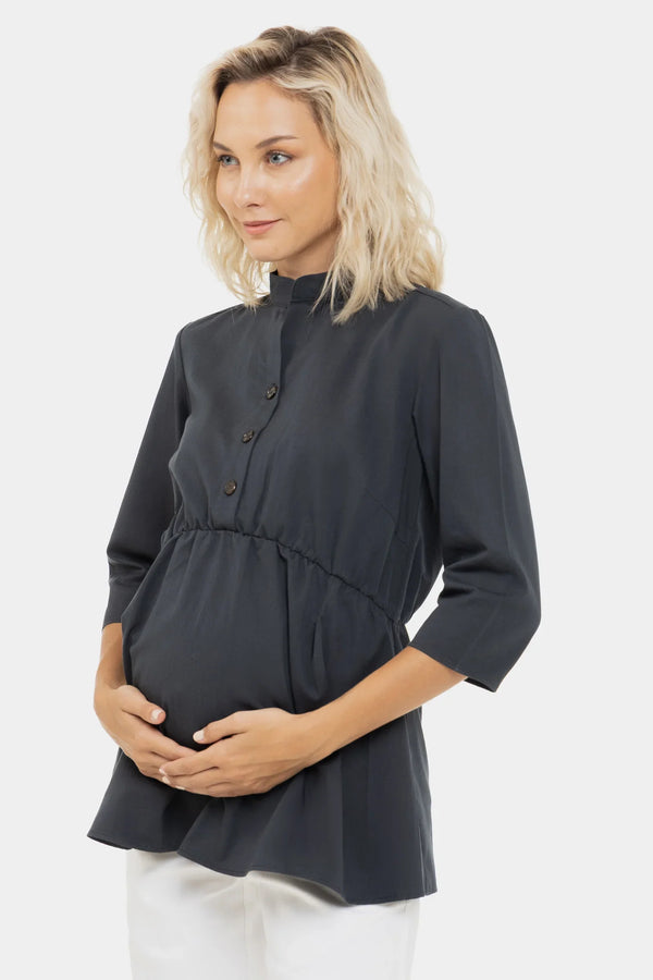 Βαμβακερό πουκάμισο εγκυμοσύνης και θηλασμού - - soonMAMA - Η σωστή προσθήκη στην κομψή και άνετη εγκυμοσύνη! - Παλτά για έγκυες