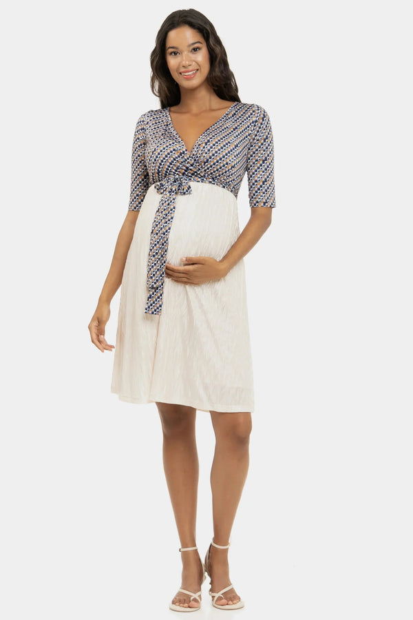 Γυαλιστερό φόρεμα εγκυμοσύνης και θηλασμού - - soonMAMA - Η σωστή προσθήκη στην κομψή και άνετη εγκυμοσύνη! - Παλτά για έγκυες