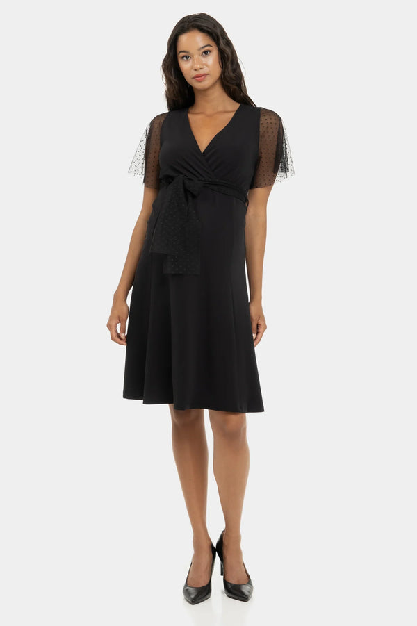 Φόρεμα εγκυμοσύνης και θηλασμού με πουά λεπτομέρεια - - soonMAMA - Η σωστή προσθήκη στην κομψή και άνετη εγκυμοσύνη! - Παλτά για έγκυες