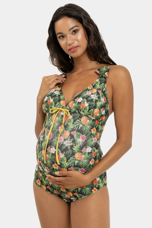 Ολόσωμο μαγιό εγκυμοσύνης και θηλασμού - ανανάδες - - soonMAMA - Η σωστή προσθήκη στην κομψή και άνετη εγκυμοσύνη! - Παλτά για έγκυες