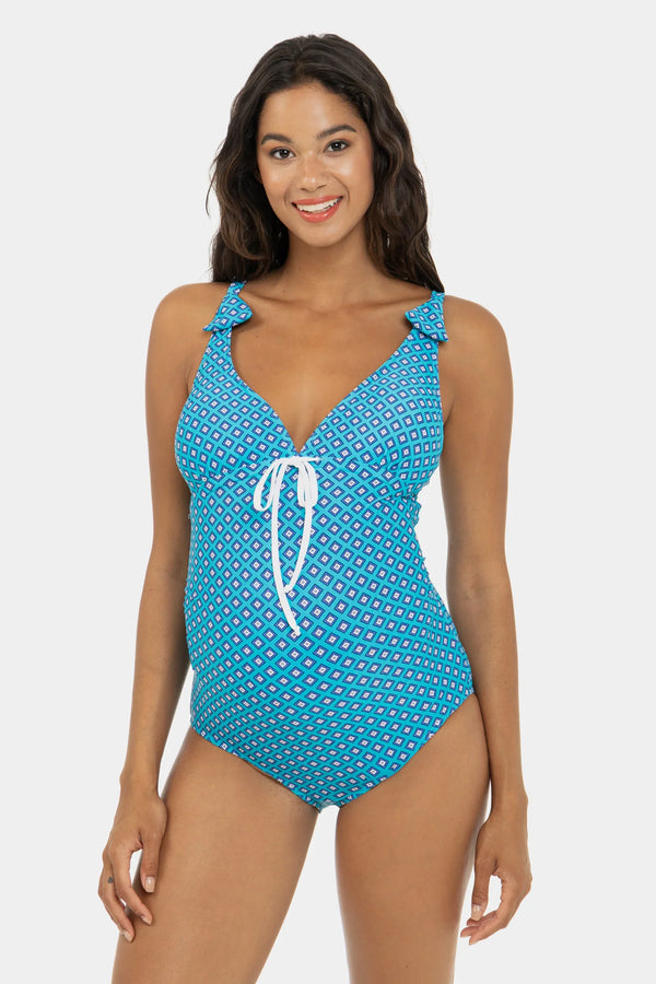 Ολόσωμο μαγιό εγκυμοσύνης και θηλασμού με μοτίβο - - soonMAMA - Η σωστή προσθήκη στην κομψή και άνετη εγκυμοσύνη! - Παλτά για έγκυες