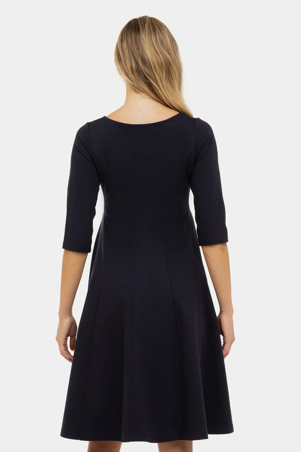 Βραδινό φόρεμα εγκυμοσύνης και θηλασμού - σκούρο μπλε - - soonMAMA - Η σωστή προσθήκη στην κομψή και άνετη εγκυμοσύνη! - Παλτά για έγκυες