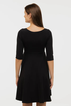 Βραδινό φόρεμα εγκυμοσύνης και θηλασμού - μαύρο - - soonMAMA - Η σωστή προσθήκη στην κομψή και άνετη εγκυμοσύνη! - Παλτά για έγκυες